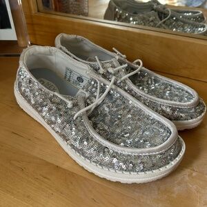 Hey Dude Wendy Sequin Cream | women's
